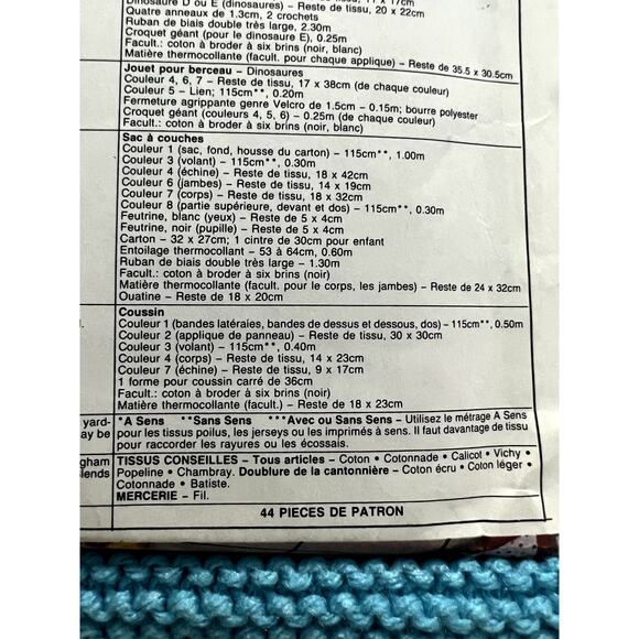 McCalls Sewing pattern 3761 baby quilt Nursery dinosaur - Picture 9 of 9